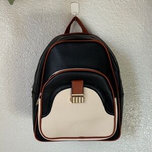 Stylish Black and Cream Backpack